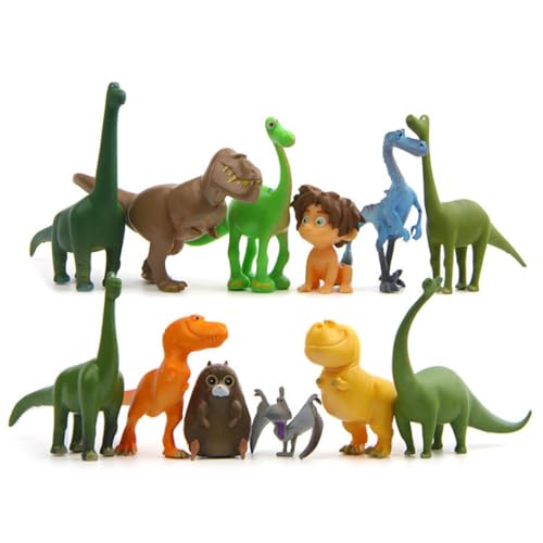 Set mit 12 Mini-Dinosaurier-Figuren, gute Qualität, Sammlerspielzeug, Dekorationsmodell, Sammlerstücke von BATTERUI