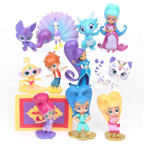 Shimmers Shines Cartoon-Figuren, Spielzeug-Sammlung, Modelldekoration, Sammlerstücke, 12 Stück von BATTERUI