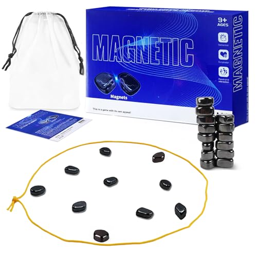 Tragbares magnetisches Schachspiel mit Steinen - reisefreundliches Schachbrett-Set für Kinder, Jugendliche und Erwachsene | Magnetisches Schachspiel für Familienspaß von BATURU