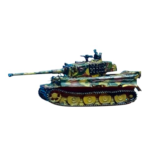 BAUBAUPLAY 1/350 Mini Tiger Daumen Tank Modell, Militär Panzer Spielzeug Modellbausatz mit Display-Ständer/Verpackungskasten/Maschinengewehr/Soldatenfigur von BAUBAUPLAY