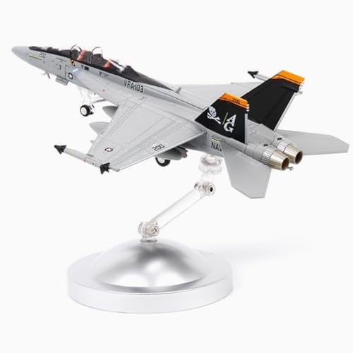 BAUBAUPLAY 1/72 F/A-18 Super Hornet Modell, Legierung Flugzeugmodell mit Verstellbarem Gimbal Ständer, Detailliertes Kampfjet Sammlerstück für Modellbau Enthusiasten von BAUBAUPLAY