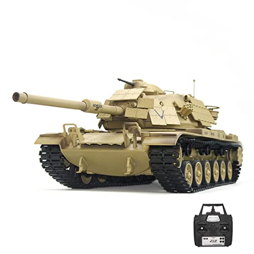 BAUBAUPLAY 1:16 Kampfpanzer Modellbau Panzer, 2.4G US M60A1 Militär Panzer mit Raucheffekten, Panzer Spielzeug Modellbausatz für Militärfans und Erwachsene (Basisversion) von BAUBAUPLAY