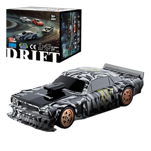 BAUBAUPLAY 1:43 Maßstab Drift RC Auto, 15km/h RC Drift Car, 2.4G Vollproportional Mini Racing Drift Auto Spielzeug für Erwachsene - RTR Version BAUBAUPLAY 1:43 Maßstab Drift RC Auto, 15km/h RC Drift Car, 2.4G Vollproportional Mini Racing Drift Auto Spielzeug für Erwachsene - RTR Version von BAUBAUPLAY