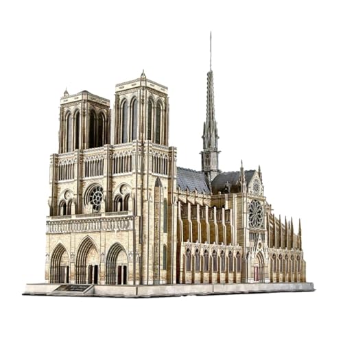 BAUBAUPLAY 3D Holz Puzzle Notre Dame Kathedrale, HolzPuzzle Modellbausatz mit 293 Teilen, Detailliertes Architekturmodell, Dekoratives Sammlerstück für Erwachsene von BAUBAUPLAY