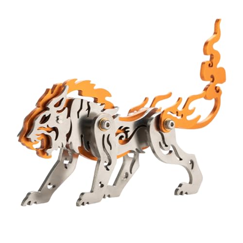 BAUBAUPLAY 3D Metall Puzzle Modellbausatz Erwachsene, DIY 3D Puzzle Metall Tierkreiszeichen Tiger, Metall 3D Puzzle Model Kit Desktop Spielzeug Geschenke von BAUBAUPLAY