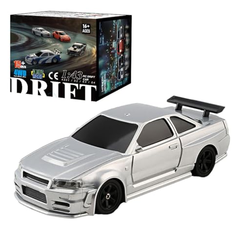 BAUBAUPLAY Drift Ferngesteuertes Auto, 1:43 15km/h Maßstab RC Drift Car, 2.4G Vollproportional Mini Racing Drift Auto Spielzeug für Erwachsene - RTR Version von BAUBAUPLAY