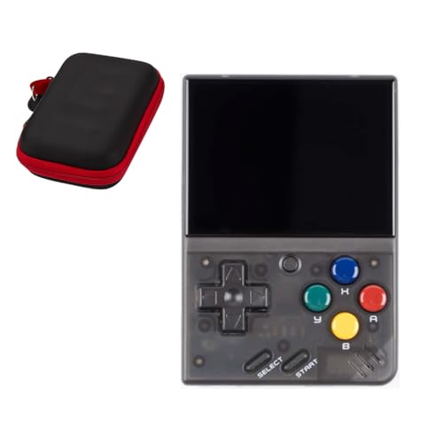 BAUBAUPLAY Mini V4 Retro Handheld Spielekonsole, 2.8 Zoll IPS Screen Pocket Handheld Game Spielkonsole für Geschenk zu Weihnachten mit Aufbewahrungstasche (ohne Karte) von BAUBAUPLAY