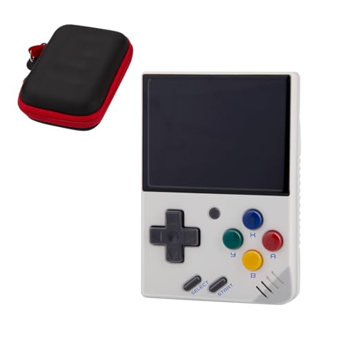 BAUBAUPLAY Mini V4 Retro Handheld Spielekonsole, 2.8 Zoll IPS Screen Pocket Handheld Game Spielkonsole für Geschenk zu Weihnachten mit Aufbewahrungstasche (ohne Karte) von BAUBAUPLAY