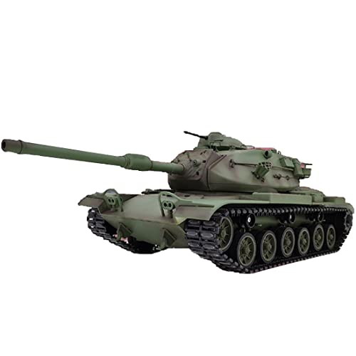 BAUBAUPLAY 1:16 Kampfpanzer Modellbau Panzer, 2.4G Amerikanische M60A3 Militär Panzer mit Raucheffekten, Panzer Spielzeug Modellbausatz für Militärfans und Erwachsene von BAUBAUPLAY