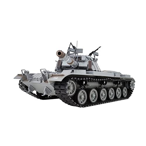 BAUBAUPLAY 1:16 Kampfpanzer Modellbau Panzer, 2.4G Israelische M60W ERA Magach 3 Militär Panzer mit Raucheffekten, Panzer Spielzeug Modellbausatz für Militärfans und Erwachsene von BAUBAUPLAY