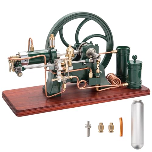 BAUBAUPLAY Verbrennungsmotor Modell, 16cc Wassergekühlt Viertaktmotor Bausatz Horizontaler Engine Motorbaukasten, Physik Experimentierspielzeug Erwachsene von BAUBAUPLAY