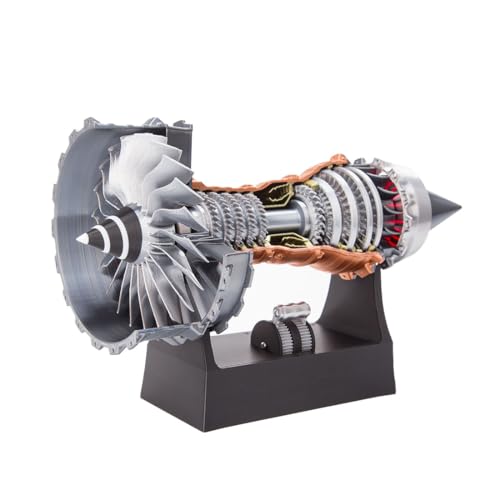 BAUBAUPLAY Verbrennungsmotor Modell, TR900 3D Gedruckt funktional Turbofan Engine Motorbaukasten, DIY Montage Flugzeugtriebwerk Craft Geschenk - 50PCS von BAUBAUPLAY