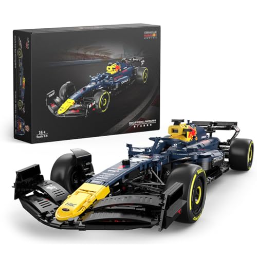 BAUNKO Rennwagen Bausteine Bausatz für F1 RB19, Sportwagen Klemmbausteine Modell Kit, Auto Konstruktions Spielzeug für Kinder und Erwachsene von BAUNKO