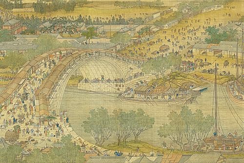 BAYBY-Am Fluss während des Qingming-Festes (Qing-Dynastie) 1000-teiliges Puzzle für Erwachsene, berühmte chinesische Gemäldepuzzles, Plastikpuzzle, staubfrei, herausfordernd schwierig von BAYBY