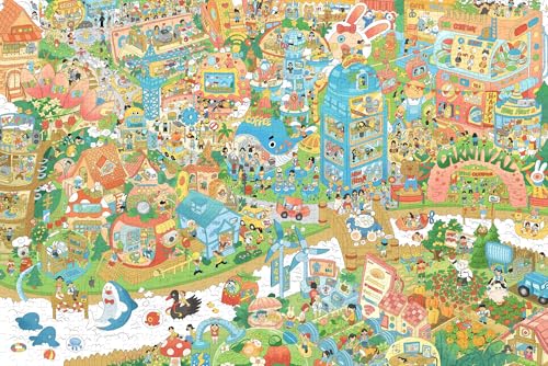 BAYBY-Sky City 1000-teiliges Puzzle für Erwachsene und mehr, Illustrationspuzzle, Plastikpuzzle, staubfrei, einzigartige Teile, Teile passen perfekt zusammen, 1000-teilige Puzzle-Kunst von BAYBY