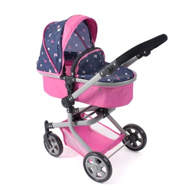 BAYER CHIC 2000 Kombi-Puppenwagen MIKA Butterfly navy-pink von BAYER CHIC 2000