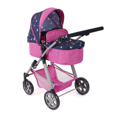 BAYER CHIC 2000 Kombi-Puppenwagen NELE Butterfly navy-pink von BAYER CHIC 2000