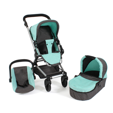 BAYER CHIC 2000 Kombipuppenwagen Fides 3 in 1 melange mint von BAYER CHIC 2000