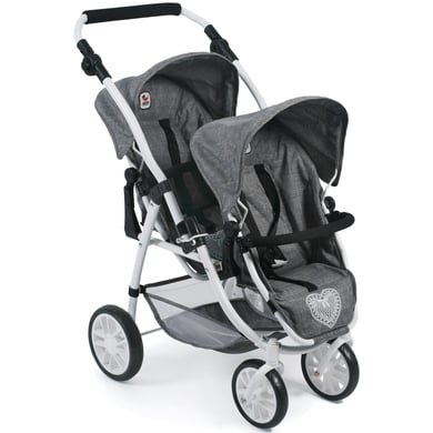 BAYER CHIC 2000 Tandem Puppenwagen VARIO Jeans grey von BAYER CHIC 2000