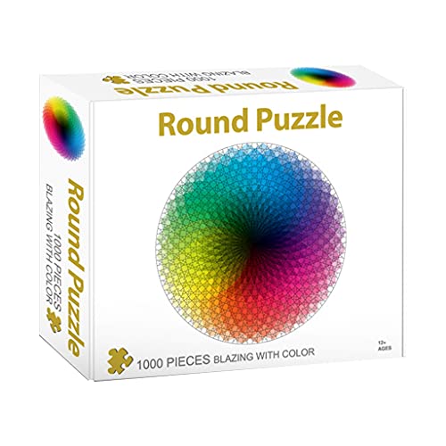 1000 Stück 3D Puzzle Mit Runden Blumen Für Kinder/Erwachsene Hausdekoration Büro Und Schulbedarf Heimdekoration Malerei Puzzle Box Für Erwachsene Schwer von BAYORE