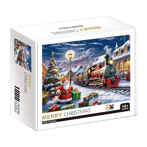 BAYORE 1000 Teile Weihnachtspuzzle Für Erwachsene Schwierigkeitsgrad Papierpuzzle Büro Dekor Stressabbau Spiel Weihnachtsspielzeug 1000 Teile Puzzle von BAYORE