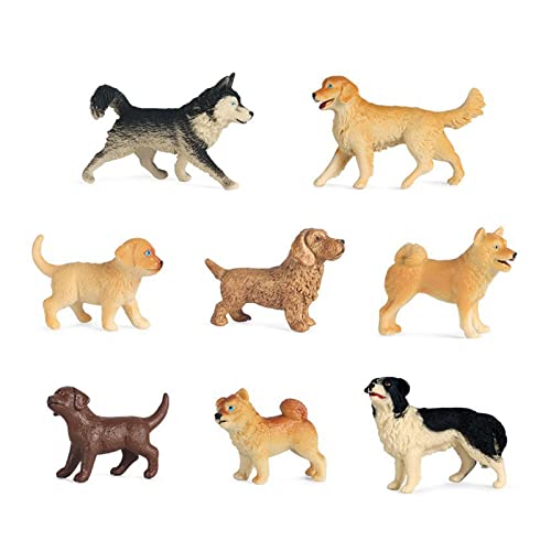 BAYORE 3–4 Zoll Statue Figur Hund Tierfiguren Auto Dekoration Park Sammlungen Kinder Lernspielzeug Geschenk Tierfiguren Heimdekoration Tierfiguren Für Kinder Tierfiguren von BAYORE