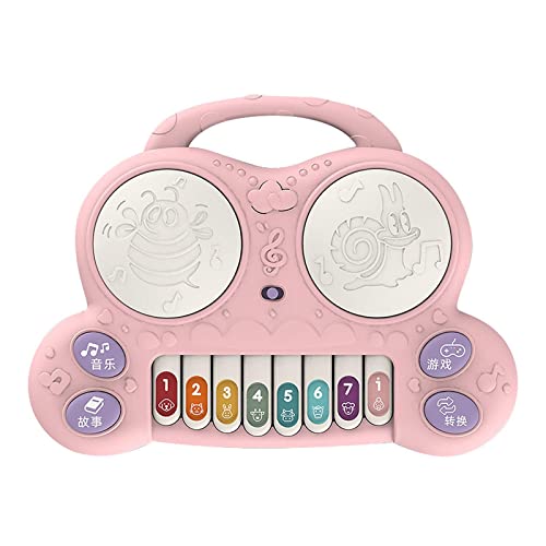 BAYORE Klaviermusikspiel Elektronische Orgel Kinderinstrument 8 Tasten Tragbar Baby Geschenk Cartoon Muster Frühes Pädagogisches Spielzeug Musikspielzeug Für Kleinkinder 1–3 Mädchen Musikspielzeug von BAYORE