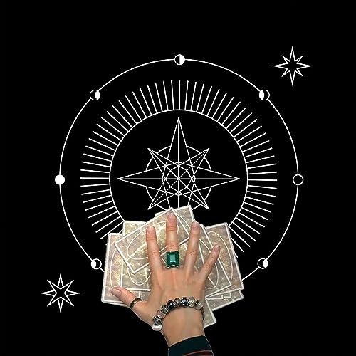 BAYORE Pentagramm Altartuch Wandteppich Tischdecke Ritual Spirituell Heiliges Tuch Für Heilige Orte Weiche Quadratische Tarot Tischdecke Tarot Wandteppich Horizontaler Tarot Wandteppich Für Mond von BAYORE