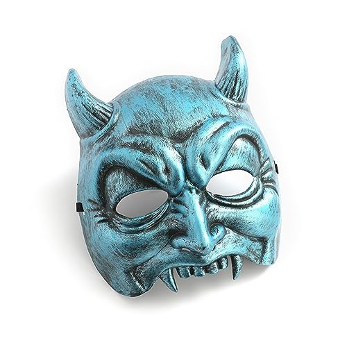 BAYORE Teufel Damen Gruselige Maskerade Halbes Gesicht Für Karneval Halloween Abschlussball Maskerade Halbes Gesicht Für Cosplay Cosplay Für Männer Cosplay Für Frauen Cosplay Halbes Gesicht Halloween von BAYORE