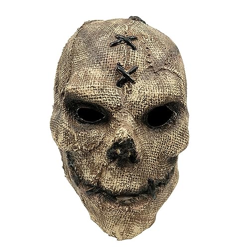 BAYORE Vollkopf Schädel Gruseliges Halloween Realistisches Skelett Für Maskerade Halloween Party Cosplay Schädel Gruseliger Vollkopf Skelett Kopfbedeckung von BAYORE