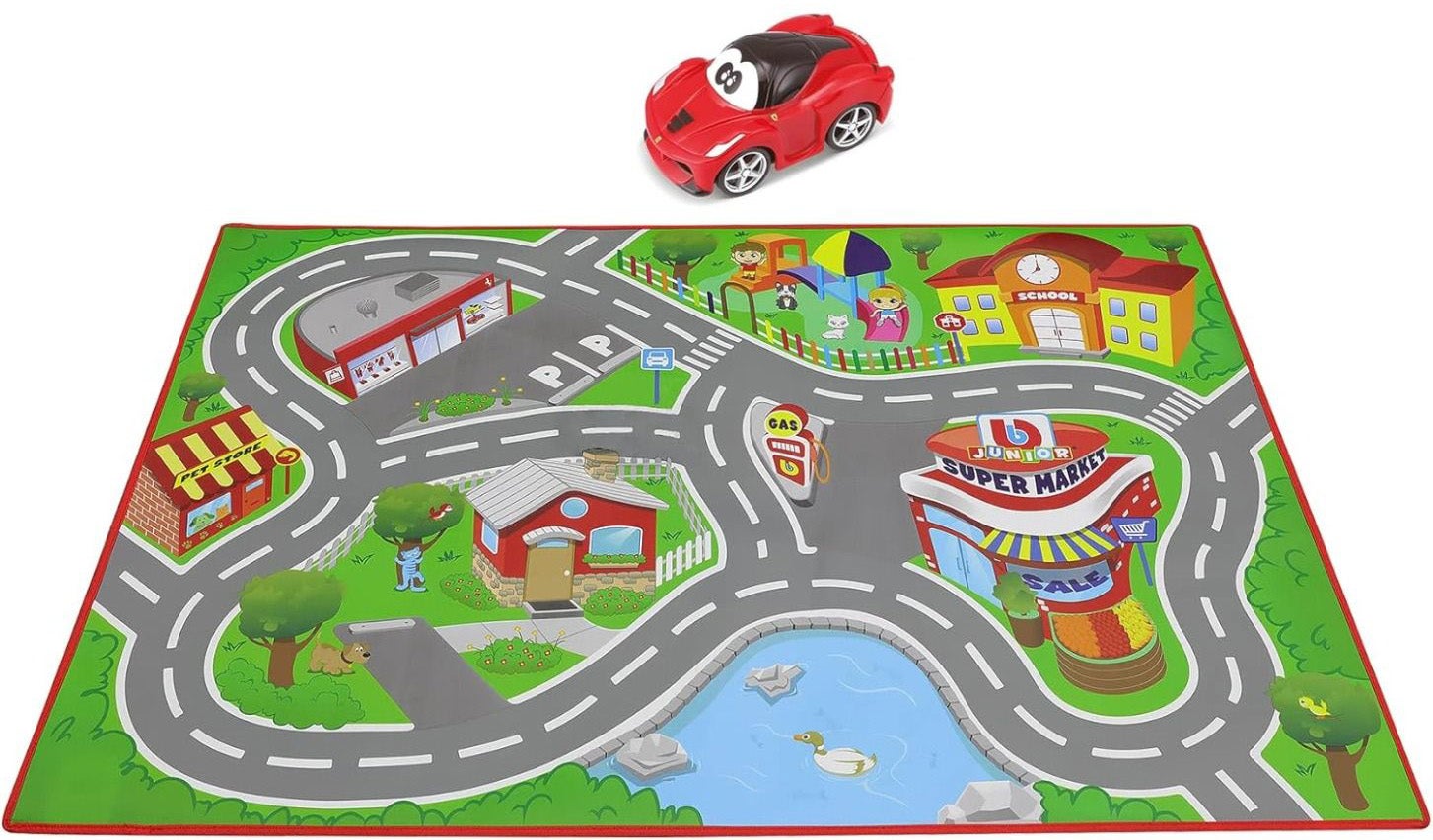 BB Junior Ferrari Junior Spielteppich Stadt 100x70 cm von BB Junior