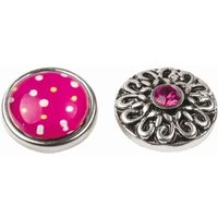 BB KLOSTERMANN 40107 Mini Button Antik mit rotem Stein/pink von BB KLOSTERMANN