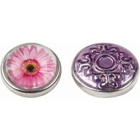 BB KLOSTERMANN 40111 Mini Button Fantasie rot/Blume rose von BB KLOSTERMANN