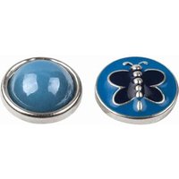 BB KLOSTERMANN 40130 Mini Button Schmetterling/blaue Perle von BB KLOSTERMANN