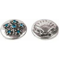 BB KLOSTERMANN 40133 Mini Button Muschel/Blume Antik blau von BB KLOSTERMANN