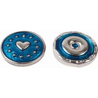 BB KLOSTERMANN 40164 Mini Button Herz blau/ Kreisel von BB KLOSTERMANN