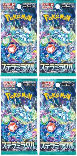 BB-Toy-Trades Pokemon Scarlet & Violet Expansion Pack SV7 Stellar Miracle 4 Booster Packs - Japanisch Toploader von BB-Toy-Trades