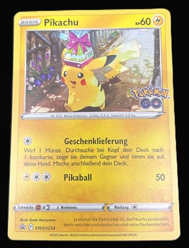 BB-Toy-Trades kompatibel für Pokemon Go Pikachu SWSH234 Geburtstag Geschenk Black Star Promo Karte - DEUTSCH - Einzelkarte Fullart Holo + Toploader BB-Toy-Trades kompatibel für Pokemon Go Pikachu SWSH234 Geburtstag Geschenk Black Star Promo Karte - DEUTSCH - Einzelkarte Fullart Holo + Toploader von BB-Toy-Trades