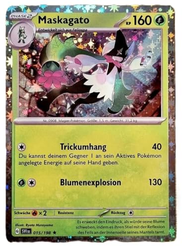 BB-Toy-Trades kompatibel für Pokemon Maskagato SVI 015/198 Karmesin & Purpur Black Star Promo Karte - DEUTSCH - Einzelkarte Sparkle Holo + Toploader BB-Toy-Trades kompatibel für Pokemon Maskagato SVI 015/198 Karmesin & Purpur Black Star Promo Karte - DEUTSCH - Einzelkarte Sparkle Holo + Toploader von BB-Toy-Trades
