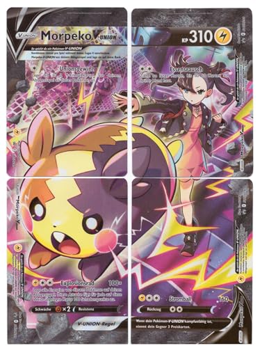 BB-Toy-Trades kompatibel für Pokemon Morpeko V-Union SWSH287-290 aus Zenit der Könige Kollektion Black Star Promo Karten - DEUTSCH - Einzelkarten Holo + Versandschutz BB-Toy-Trades kompatibel für Pokemon Morpeko V-Union SWSH287-290 aus Zenit der Könige Kollektion Black Star Promo Karten - DEUTSCH - Einzelkarten Holo + Versandschutz von BB-Toy-Trades