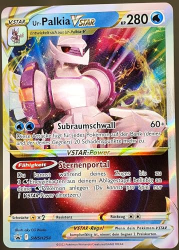 BB-Toy-Trades kompatibel für Pokemon Ur-Palkia VStar SWSH254 Schwert & Schild Black Star Promo Karte - DEUTSCH - Einzelkarte Fullart Holo + Toploader BB-Toy-Trades kompatibel für Pokemon Ur-Palkia VStar SWSH254 Schwert & Schild Black Star Promo Karte - DEUTSCH - Einzelkarte Fullart Holo + Toploader von BB-Toy-Trades