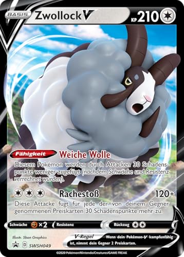 BB-Toy-Trades kompatibel für Pokemon Zwollock V SWSH049 Schwert & Schild Black Star Promo Karte - DEUTSCH - Einzelkarte Fullart Holo + Toploader BB-Toy-Trades kompatibel für Pokemon Zwollock V SWSH049 Schwert & Schild Black Star Promo Karte - DEUTSCH - Einzelkarte Fullart Holo + Toploader von BB-Toy-Trades