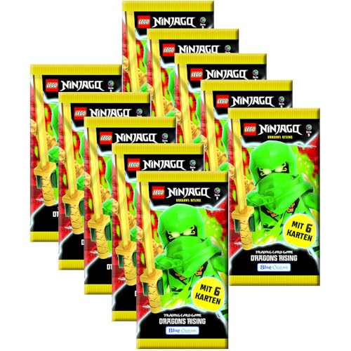 Blue Ocean Lego Ninjago 10 Booster Packs Serie 9 Trading Cards Dragons Rising und BB-Toy-Trades Toploader von BB-Toy-Trades