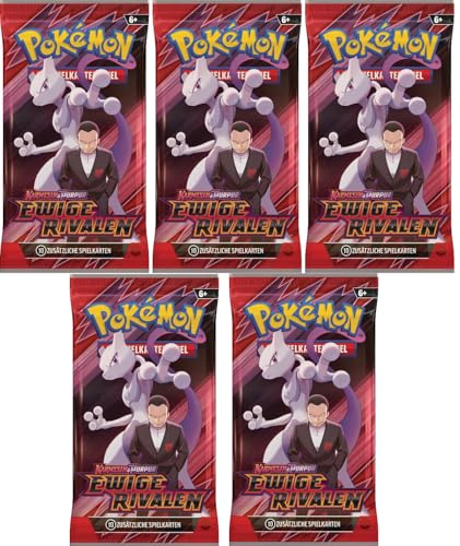 Pokemon Ewige Rivalen 5 Booster Packs - Deutsch Karmesin & Purpur Sammelkarten NEU & OVP und BB-Toy-Trades-Toploader Pokemon Ewige Rivalen 5 Booster Packs - Deutsch Karmesin & Purpur Sammelkarten NEU & OVP und BB-Toy-Trades-Toploader von BB-Toy-Trades