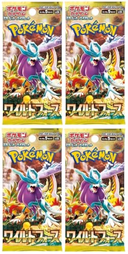 Pokemon Scarlet & Violet Wild Force - SV5K 4 Booster Packs - Japanisch und BB-Toy-Trades Toploader von BB-Toy-Trades