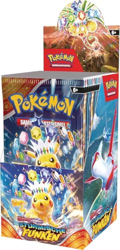 kompatibel für Pokemon Karmesin & Purpur Stürmische Funken 18 Booster Display Box - Deutsch NEU & OVP 18er und BB-Toy-Trades Toploader von BB-Toy-Trades