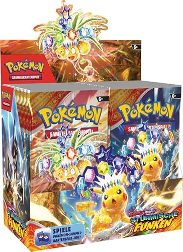 kompatibel für Pokemon Karmesin & Purpur Stürmische Funken 36 Booster Display Box - Deutsch NEU & OVP 36er und BB-Toy-Trades Toploader von BB-Toy-Trades