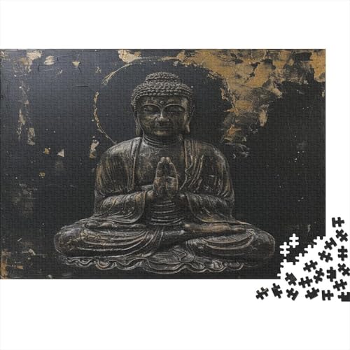 Buddha Statue 1000 Stück Puzzles Für Erwachsene Teenager Stress Abbauen Familien-Puzzlespiel Mit Poster in 1000-teiliges Puzzle Kinder Lernspiel Spielzeug Geschenk Puzzel 1000pcs (75x50cm) von BBDJKEOPP