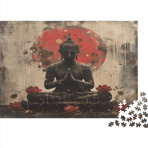 Buddha Statue Puzzle 1000 Teile,Puzzlespiel Für Erwachsene,Impossible Puzzle,Puzzle GesKükenlichkeitsspiel Für Die Ganze Familie, Geschenke Für Männer/Frauen Erwachsenen Puzzel 1000pcs (75x50cm) von BBDJKEOPP