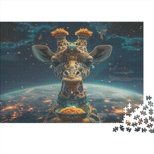 ColoRot Giraffe 1000 Teile,Impossible Puzzle,GesKükenlichkeitsspiel Für Die Ganze Familie, Erwachsenen Puzzlespiel Puzzel 1000pcs (75x50cm) von BBDJKEOPP